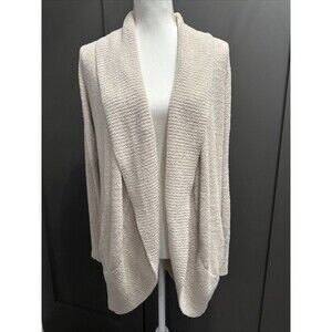 Barefoot Dreams Circle Cardigan Cozy Chic Lite Soft/ Comfort Size Medium Beige